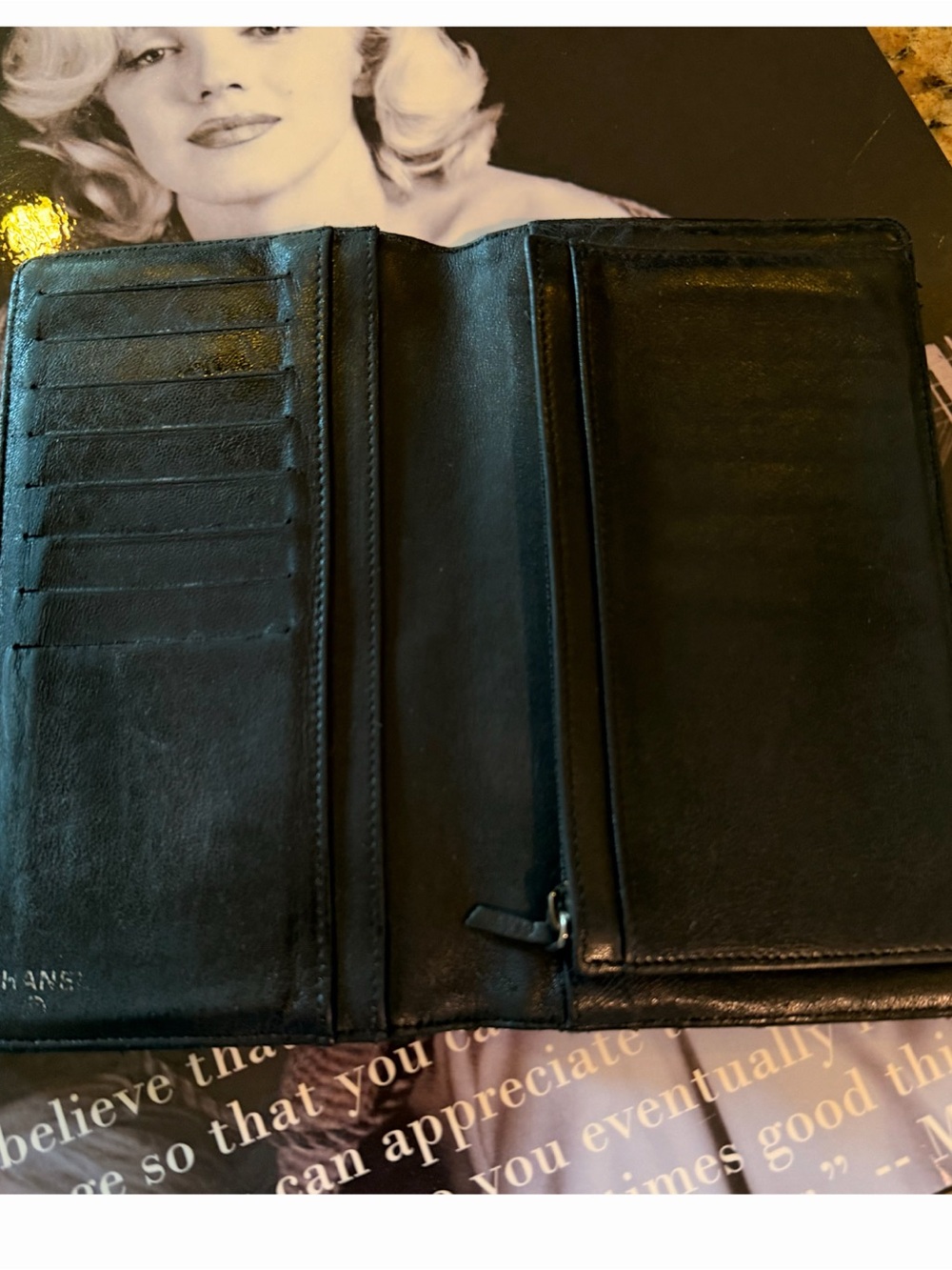 Chanel Vintage Black Checkbook Lambskin Long Wallet - Picture 3 of 12